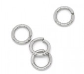 100x roestvrijstalen (304) open ring 6 mm