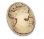 1x Camee Ovaal Beige/Bruin