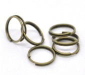 100x splitringen Brons 7 mm