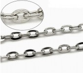 10 Meter Ketting Donker Zilver Ketting