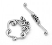 1x Kapittel Slotje Antiek Zilver Druivenrank