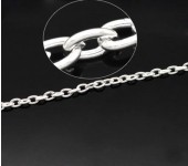 Ketting / Jasseron Licht Zilver Schakel 4 x 3 mm