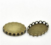 1x Cabochon setting Brons ovaal
