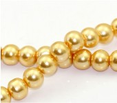 Snoertje Glasparel 8 mm Geel/Goud