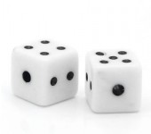 25x dobbelsteentjes kraal 8 mm