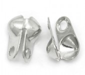 25x Kalots (zijopening) Donker Zilver