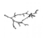 1x Bedel Tak Donker Zilver