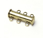 3-rij magneetslot Brons