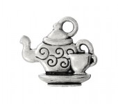 1x Theepot Bedel Donker Zilver 15 mm