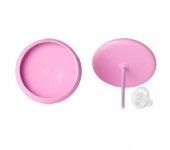 1 Paar Oorstekertjes Cabochon/Gespoten Roze