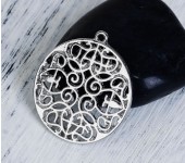 1x Bedel Filigrain Donker Zilver Mandala