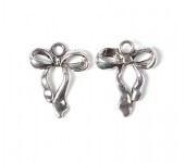 1x Klein Bedeltje Strikje Donker Zilver