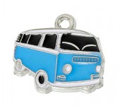 1x Bedeltje Auto Blauw VW Busje