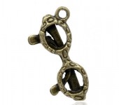 1x Bedeltje Zonnebrilletje Brons