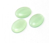 1x Glazen Catseye Cabochon Pastel Groen