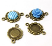 1x Connector Brons Cabochon 10 mm