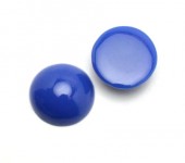 1x Cabochon Acryl Donker Blauw Rond