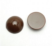 1x Cabochon Acryl Bruin Rond
