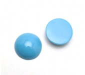 1x Cabochon Acryl Turquoise/Blauw Rond