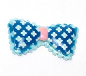 1x Strikje Cabochon Blauw