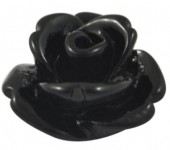 1x Roosje Cabochon Zwart (klein)