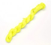 Bosje nylon koord 1 mm Fluor geel