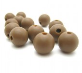 25 stuks acryl kralen Frosted bruin 10 mm