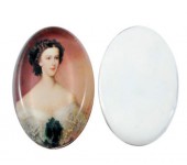 Glazen Cabochon Formaat 18 x 13 mm Dame