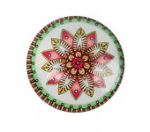 Glazen cabochon 14 mm bloem