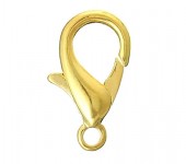 1 stuks Lobsterslotje Goudkleurig Groot 21 mm