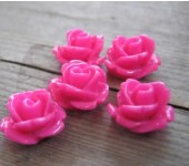 1x Cabochon Roosje Fuchsia