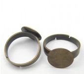 1x Plakring brons Plakvlak 12 mm