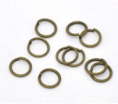 200 stuks Open ring brons 6 mm