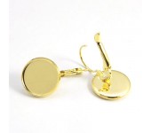 1 Paar Cabochon haakjes Goud 14 mm