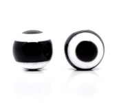 5x Evil Eye Kraaltjes Zwart/Wit