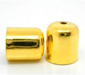 2x Kralen Kapjes Goudkleurig