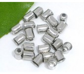 4x Kralen Kapjes Donker Zilver 5mm
