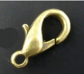 25 stuks lobsterslotje brons 14 mm