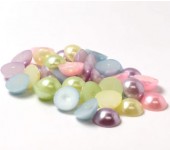 50 stuks Cabochon parelmix