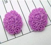 1x Cabochon Donker Lila/Fuchsia