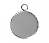 1x Cabochon bedel RVS 304 - 20 mm