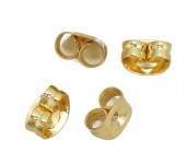 10 stuks (5 paar) stoppertjes RVS 316 verguld