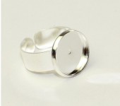 Ring Cabochonhouder Licht zilver