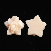 1x lichtzalm roze cabochon