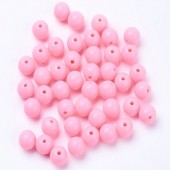 50x Glanzende Kraal Roze