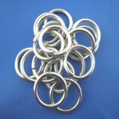 20 stuks Open ring Donker Zilver 12 x 1.2 mm
