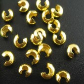 20 Afdekkralen voor knijpkraaltjes Goud