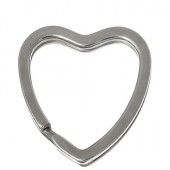 Sleutelhanger Hart donker zilver