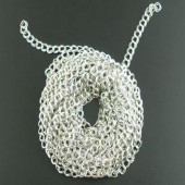 4 meter donker zilveren ketting