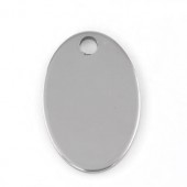 1x Gladde Bedel Ovaal Roestvrijstaal (304)